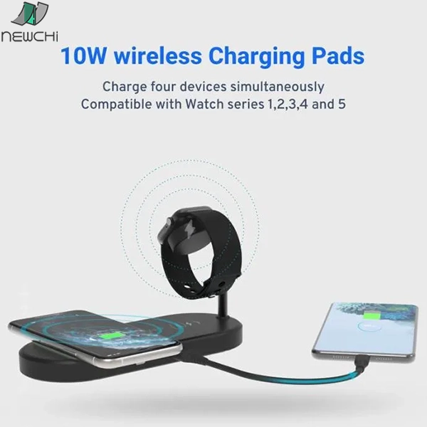 Powerology 4in1 Fast-Wireless Charging Dock P41MFCHBK(3)