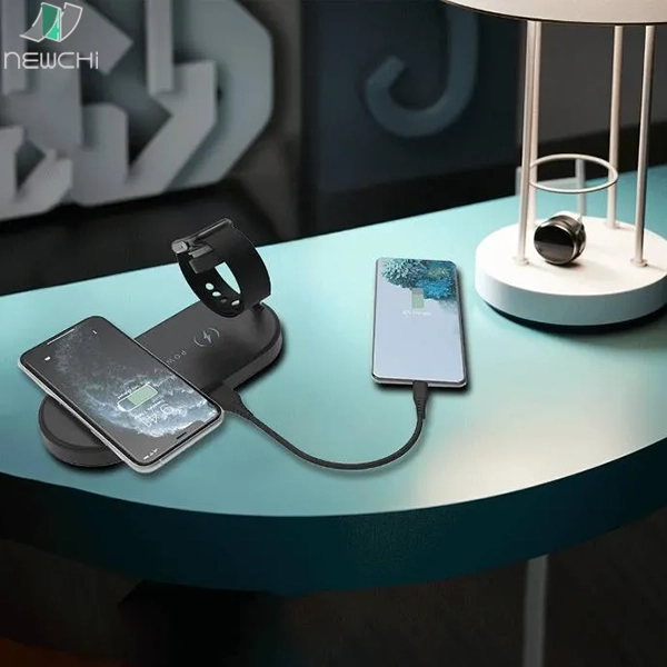 Powerology 4in1 Fast-Wireless Charging Dock P41MFCHBK(4)