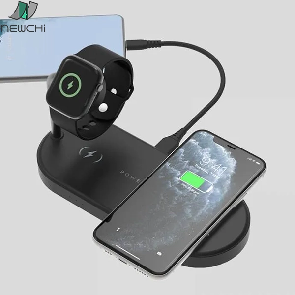 Powerology 4in1 Fast-Wireless Charging Dock P41MFCHBK(6)